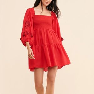 Sachin and Babi Anthropologie red dress